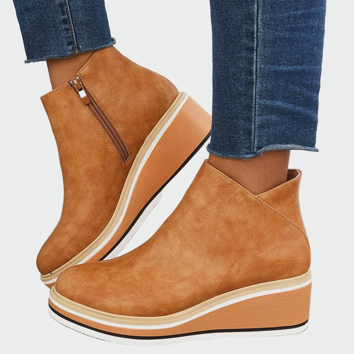 Panna | Fekete platformos bőrcipő nőknek