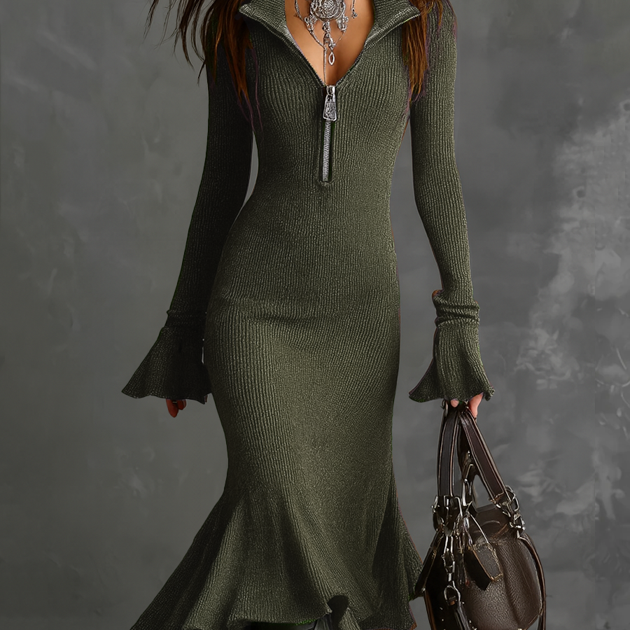 Lucia | Harangujjú, midi hosszúságú kötött ruha