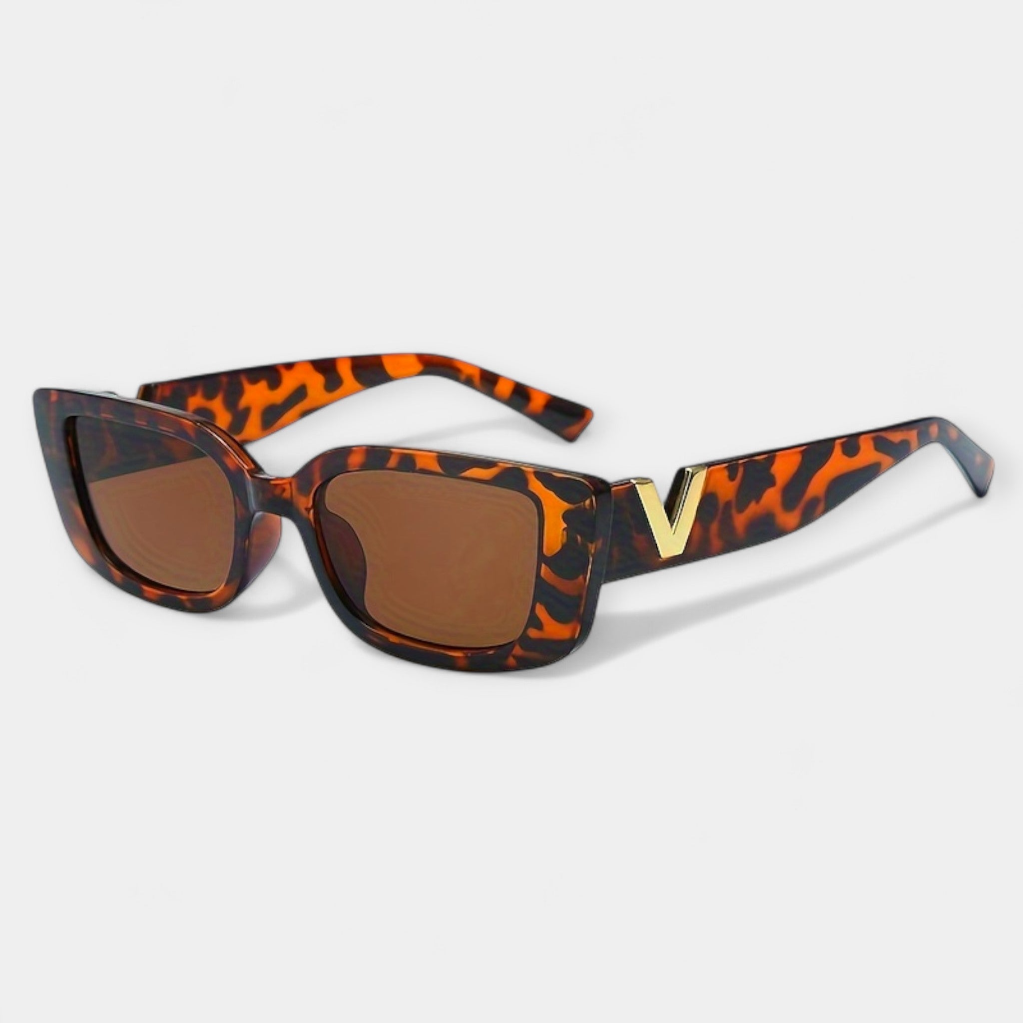 Jázmin | Fekete négyzetes szemüveg arannyal