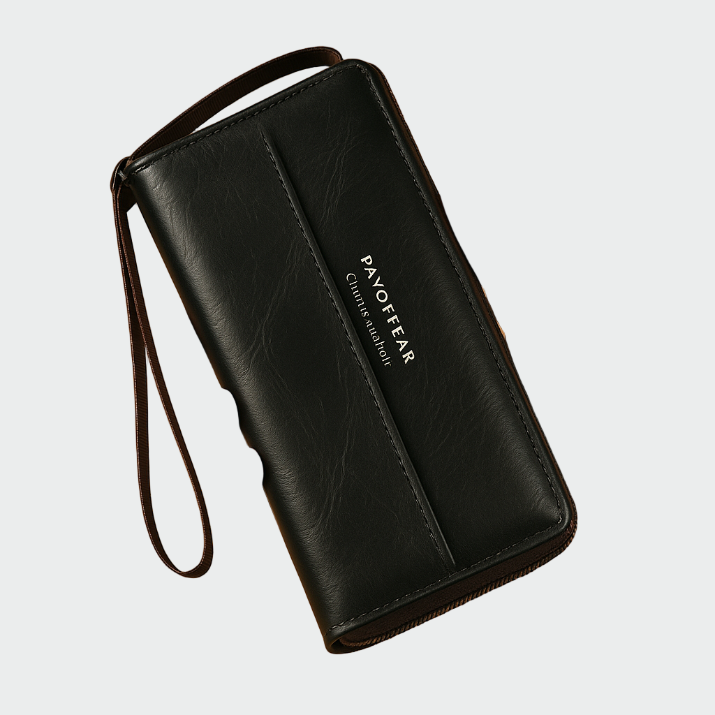 Ilona | Fekete férfi bőr pénztárca