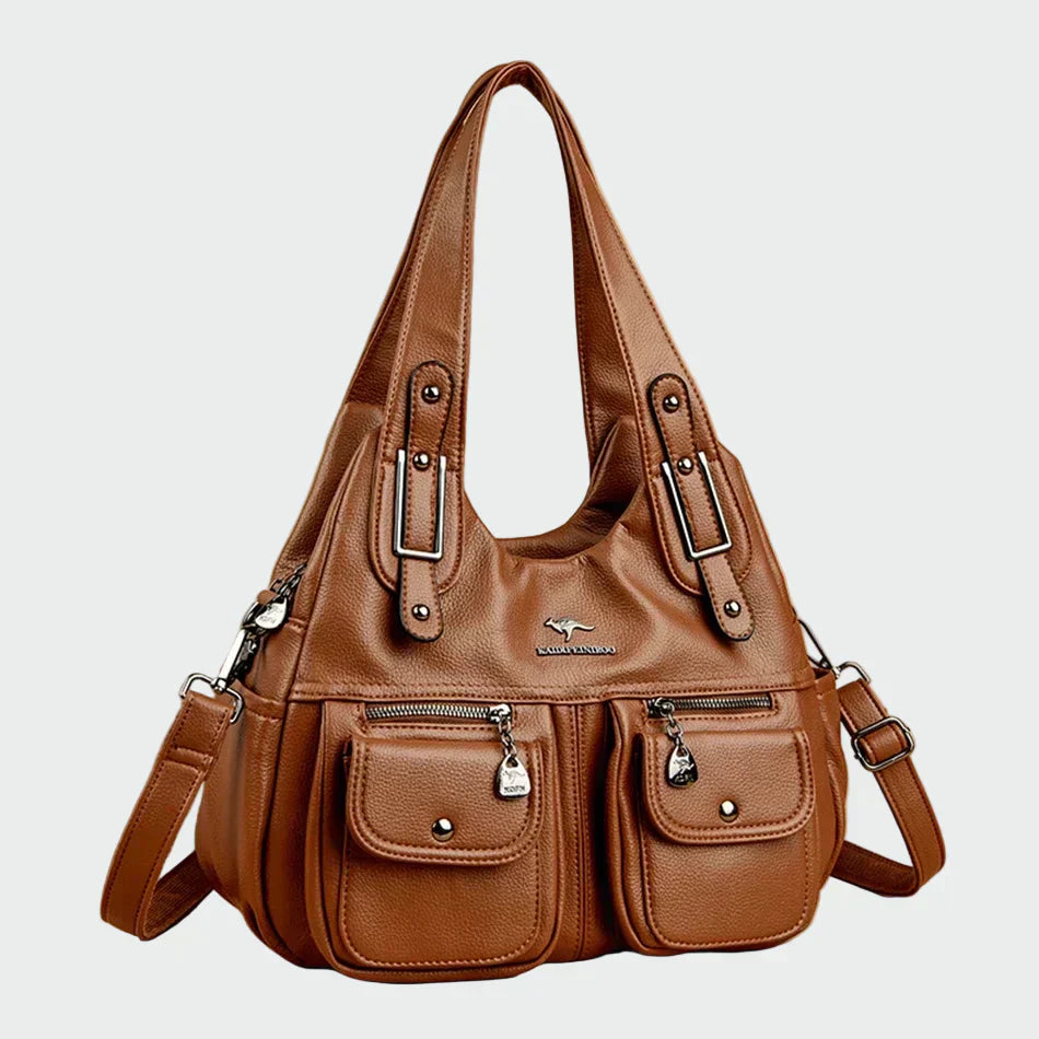 Panna | Barna női válltáska öko bőr