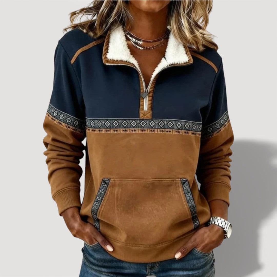 Rosa | Puha félcipzáras pulóver