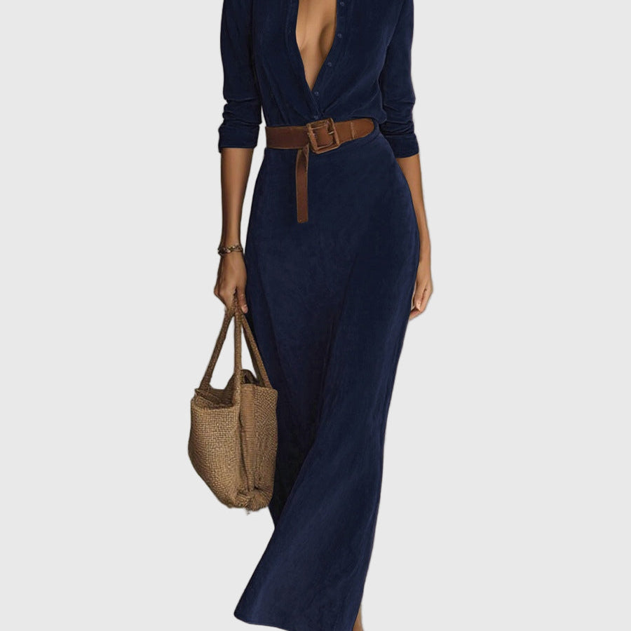 Janeta | Luxus velúr maxi ruha