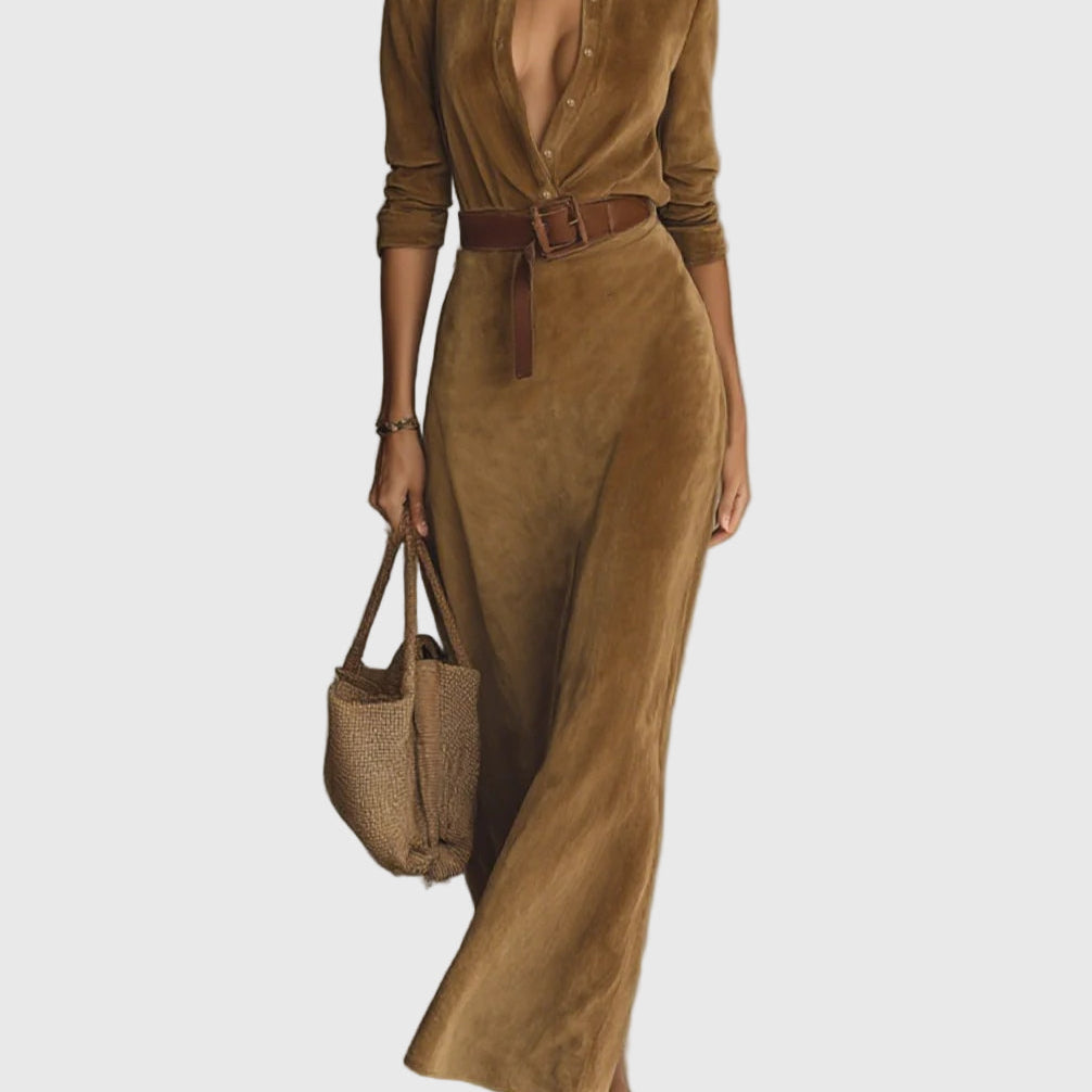 Janeta | Luxus velúr maxi ruha