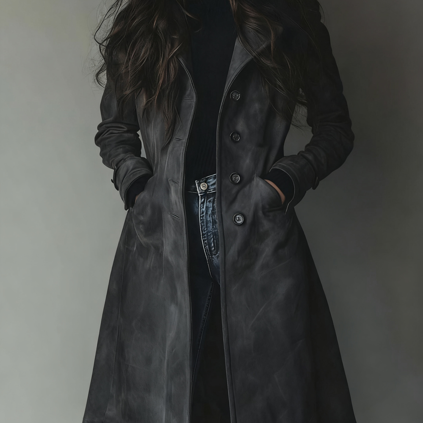 Danoir | Vintage stílusú velúr trench-coat