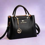 Sára | Elegáns fekete táska arany részletekkel