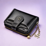 Dalma | Elegáns fekete pénztárca láncos
