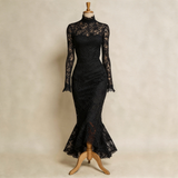 Elmont | Magas nyakú csipkés maxi ruha