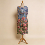 Vanda | Művészi hosszú ruha virágmintával