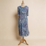 Nóra | Levendula-kék hosszú ruha