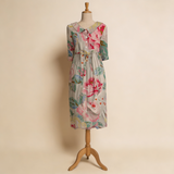 Ilona | Színes mintás elegáns hosszú ruha