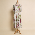Vanda | Romantikus hosszú virágmintás ruha