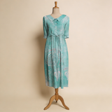 Kinga | Türkiz hosszú művészi ruha