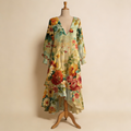 Marina | Elegáns boho ruha virágmintával