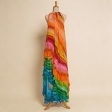 Iris | Luxus georgette ruha kaszkádokkal