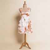 Dana | Pasztell virágmintás sifon ruha