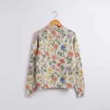 Elisa | Magas Nyakú Pulóver Természetes Mintával