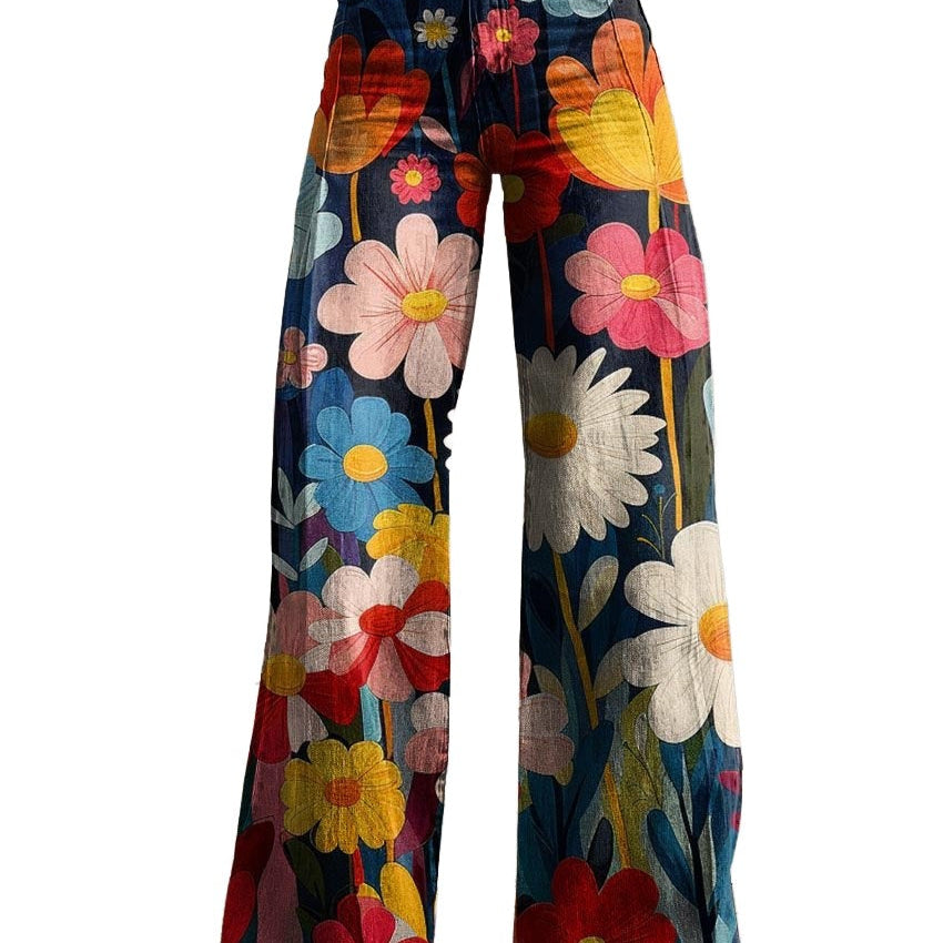 Boglárka - Virágos Széles Nadrág